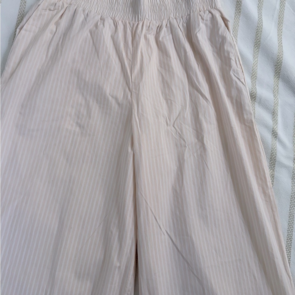 Express High Waisted Poplin Striped Pull On Wide Leg Pant | Size Small - Picture 7 of 13